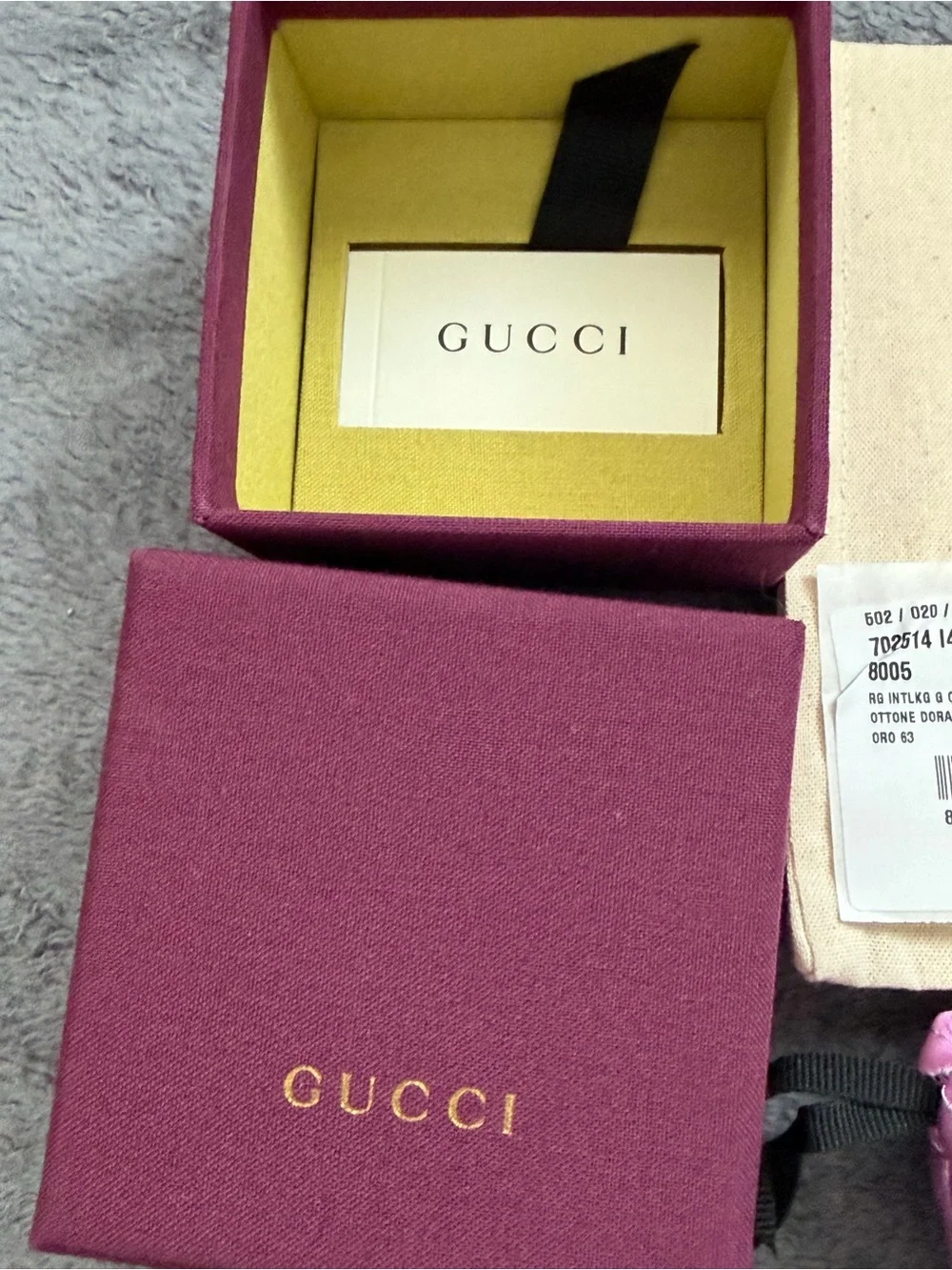 Gucci Gold Chain Link Bracelet with Textured Interlocking Logo